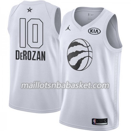 Maillot Homme Toronto Raptors DeMar DeRozan 10 2018 All Star Jordan Brand Blanc Swingman